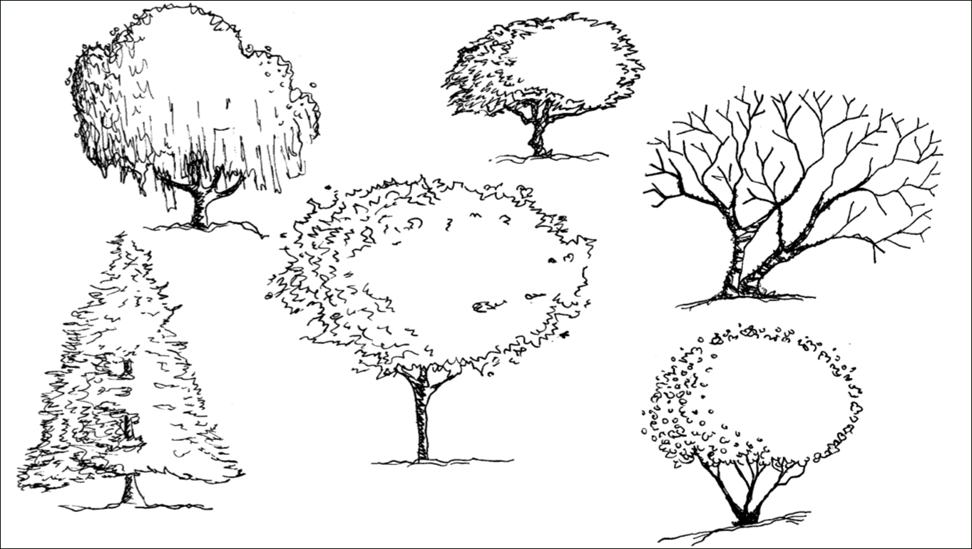 1363x771 Landscape Tree Drawings 181 Best Drawing Landscape Images