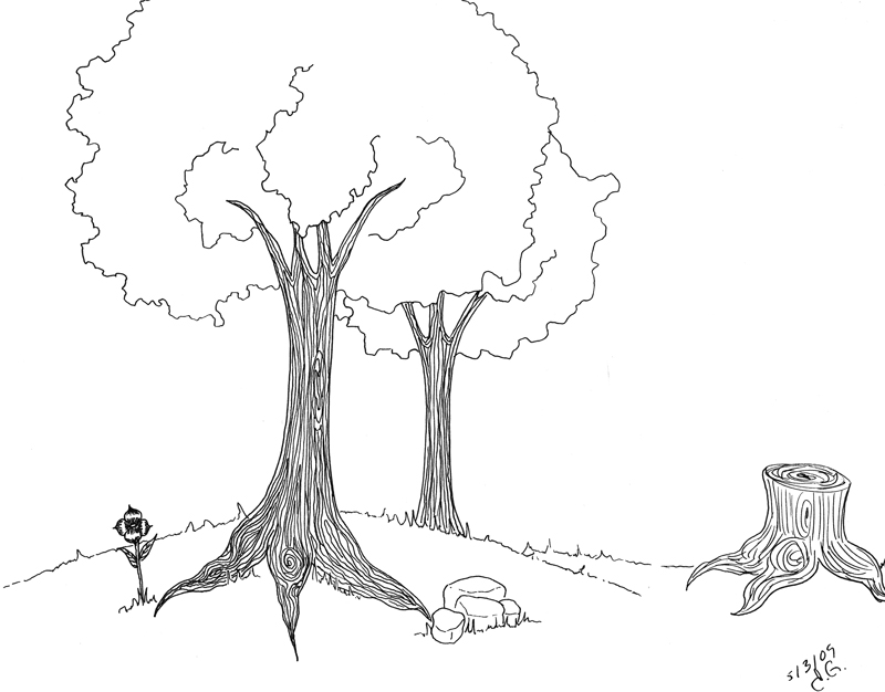 800x626 The Art Blog Of Emily Gonsalves Art Post Simple Landscape