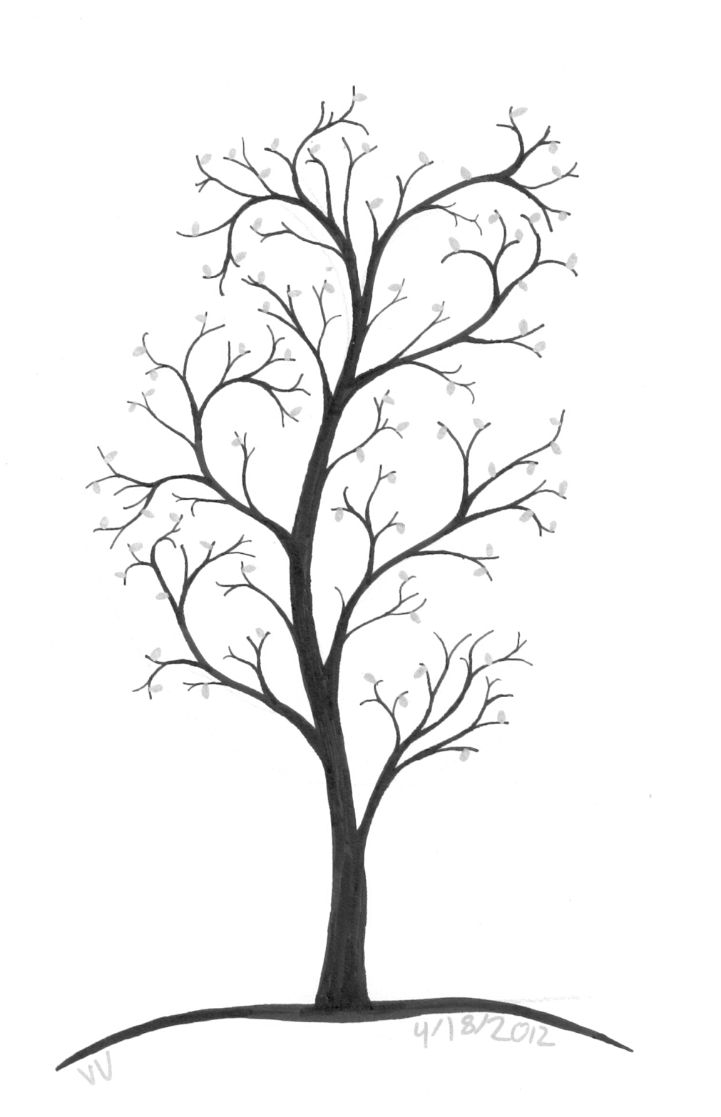 1011x1567 Silver Leafed Tree Ninth Circle Design
