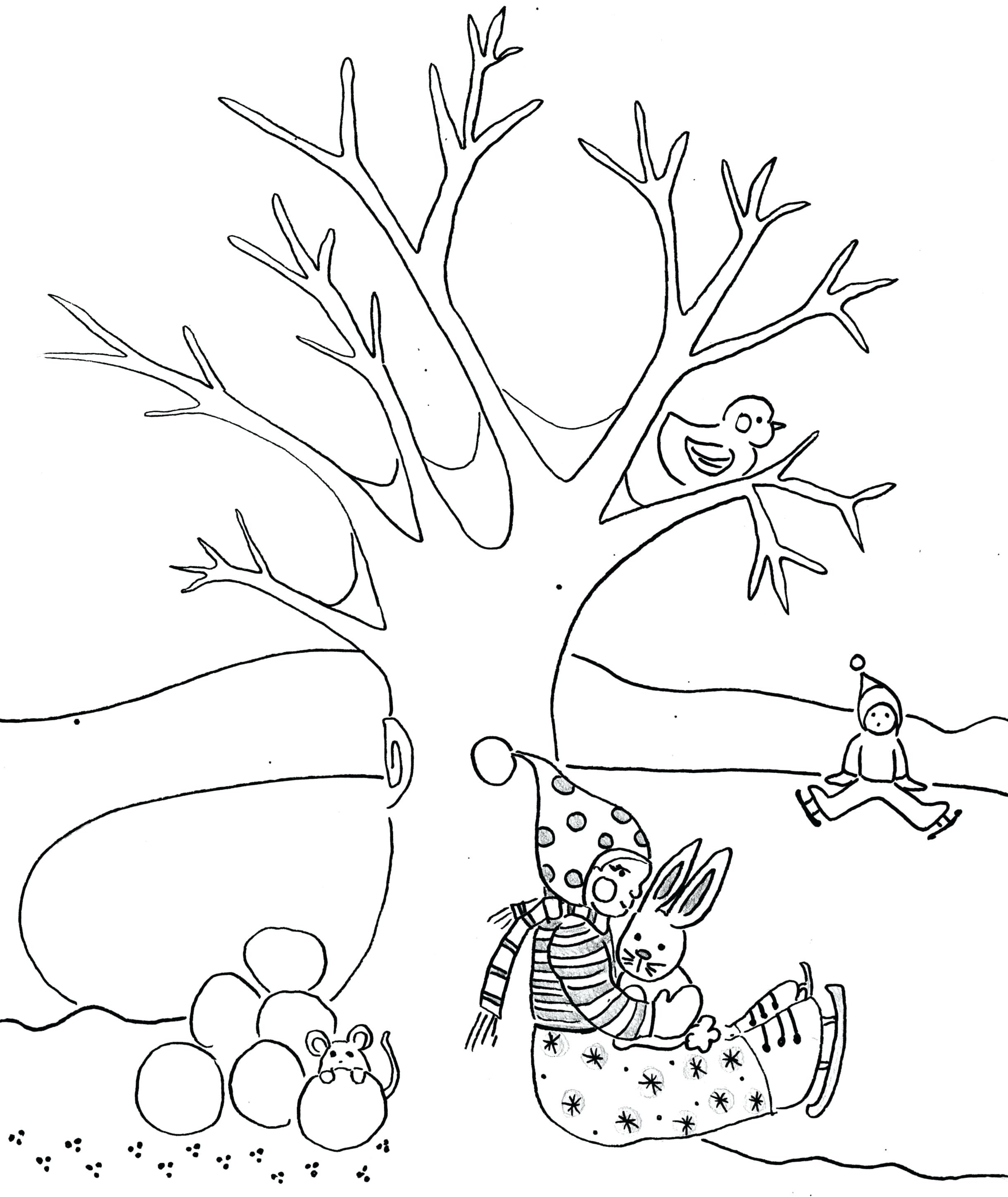 2440x2898 Coloring Tree Trunk Coloring Page Fall Apple For Pages Glamorous
