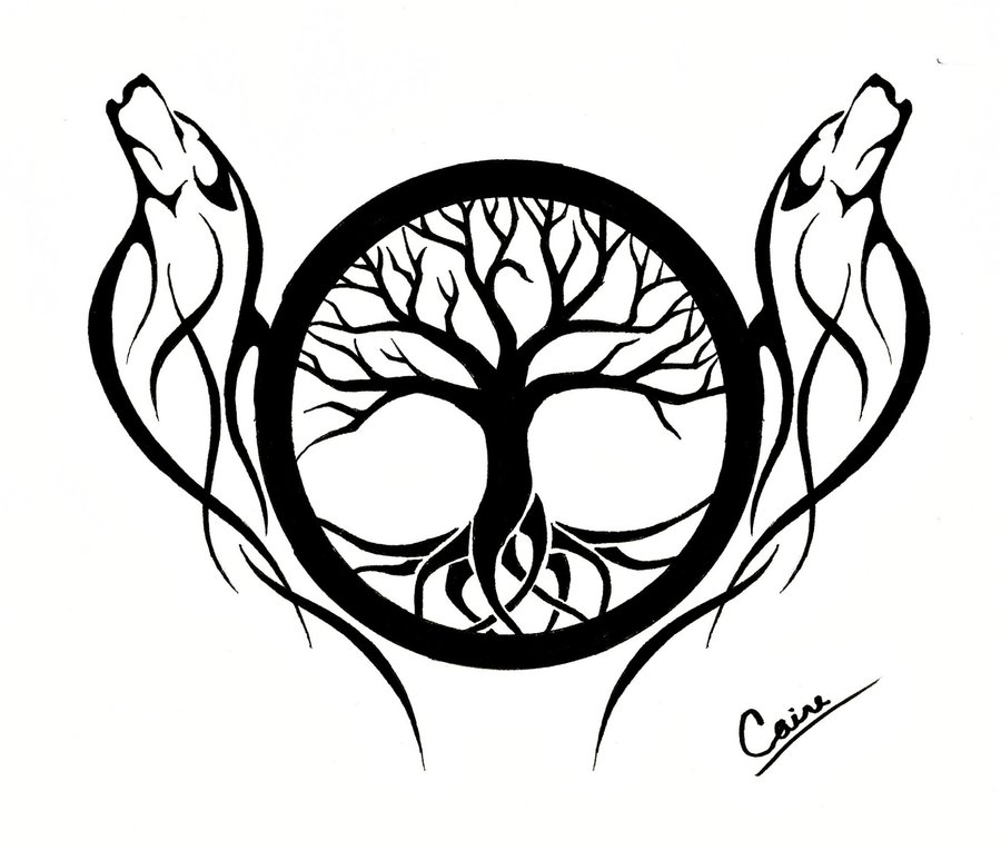 900x764 Another Wolf And Tree Of Life Design By Calamitymoon