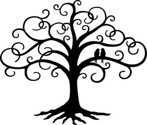 300x254 Love Bird Swirled Tree Of Life 24 Tall Black Metal Wall Art Decor