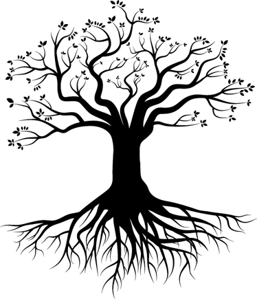 374x435 Deep Roots Tree Wall Sticker