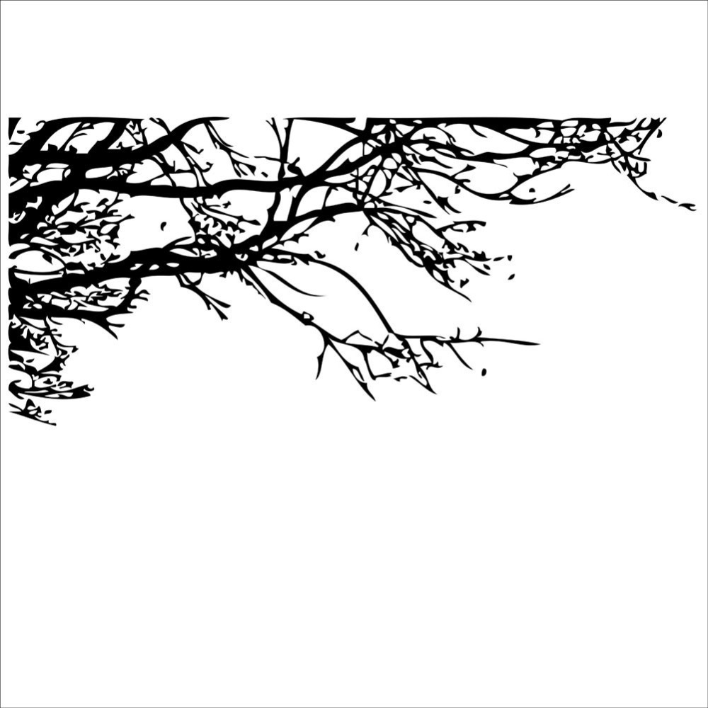 1000x1000 Stickers Crayon Picture More Detailed About Black Tree Pictures