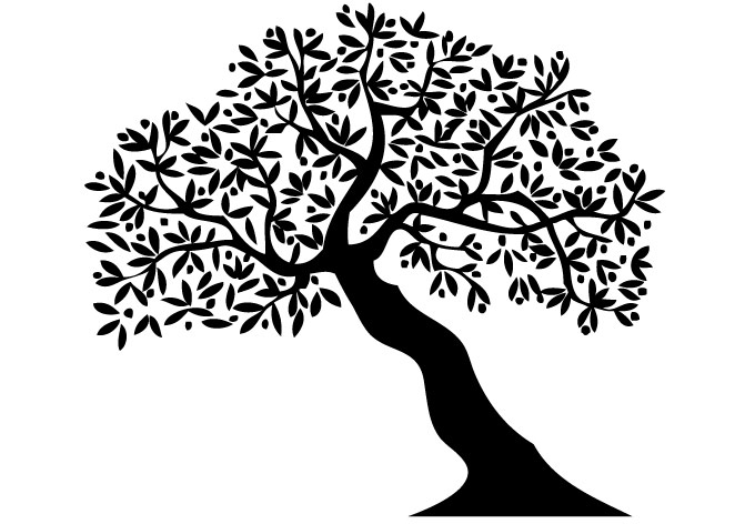 680x472 Tree Leaning Wall Decal