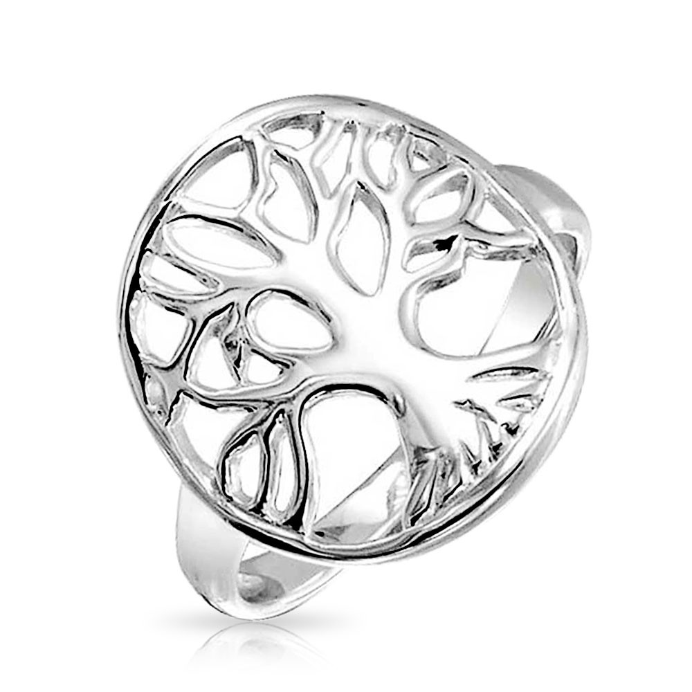 1000x1000 Round Celtic Tree Of Life 925 Sterling Silver Ring
