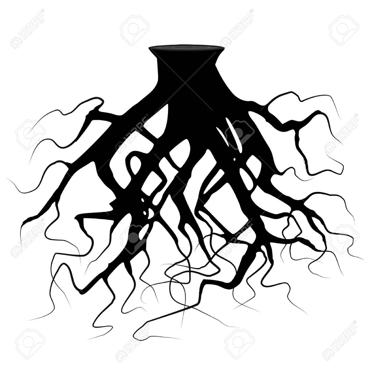 1300x1300 Tree Roots Silhouette Royalty Free Cliparts, Vectors, And Stock