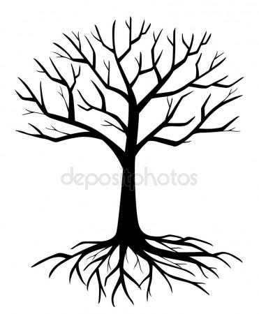 371x450 Tree With Roots Stock Vector Nikitinaolga