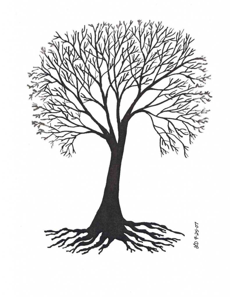 Tree Roots Drawing at GetDrawings | Free download