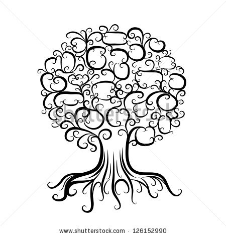 450x470 Stencil Designs Oak Tree With Roots