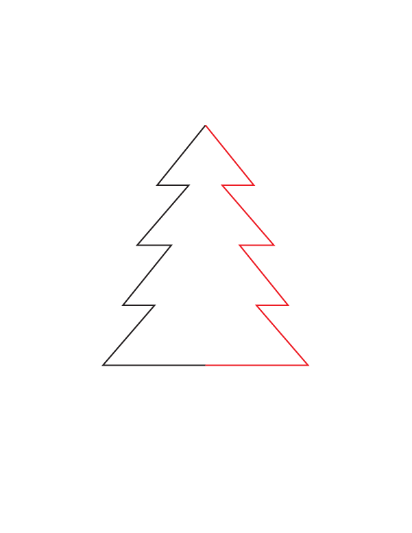 601x777 How To Draw A Christmas Tree Step By Step