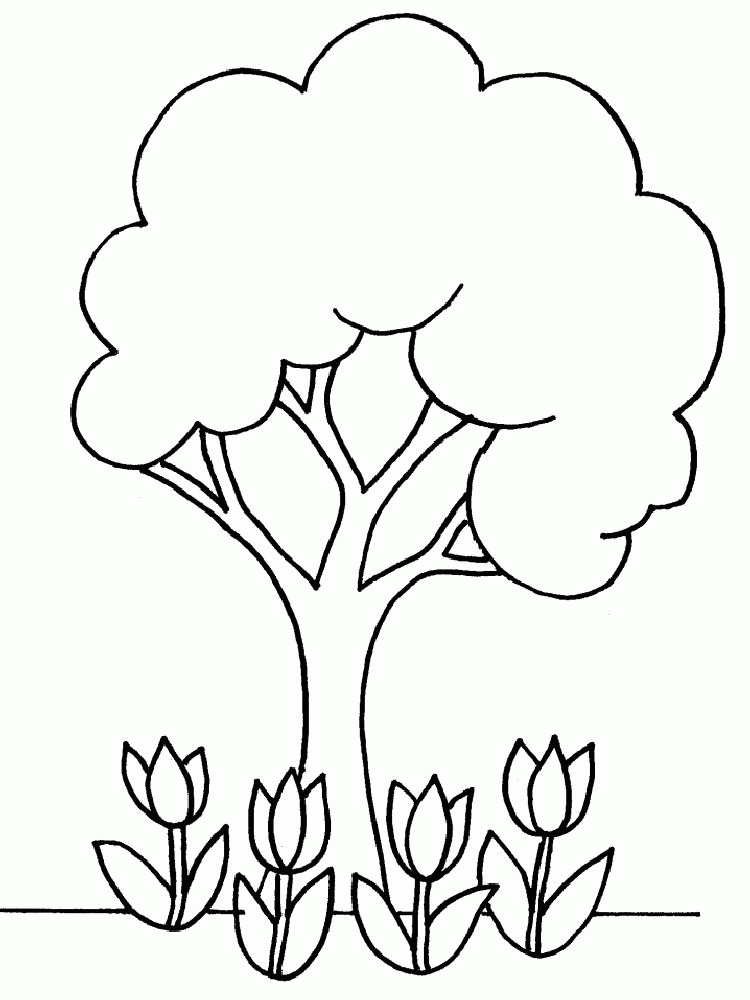 750x1000 Coloring Pages Tree