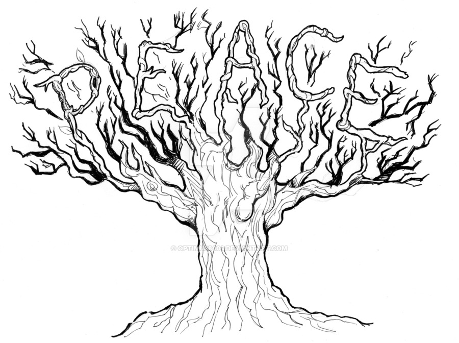 900x672 Peace Tree Tattoo By Optimus8404