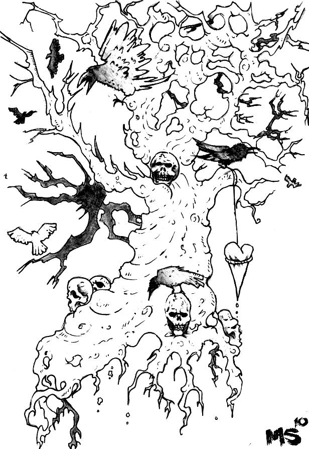 616x894 Tree Tattoo Design By Funeralofhearts0