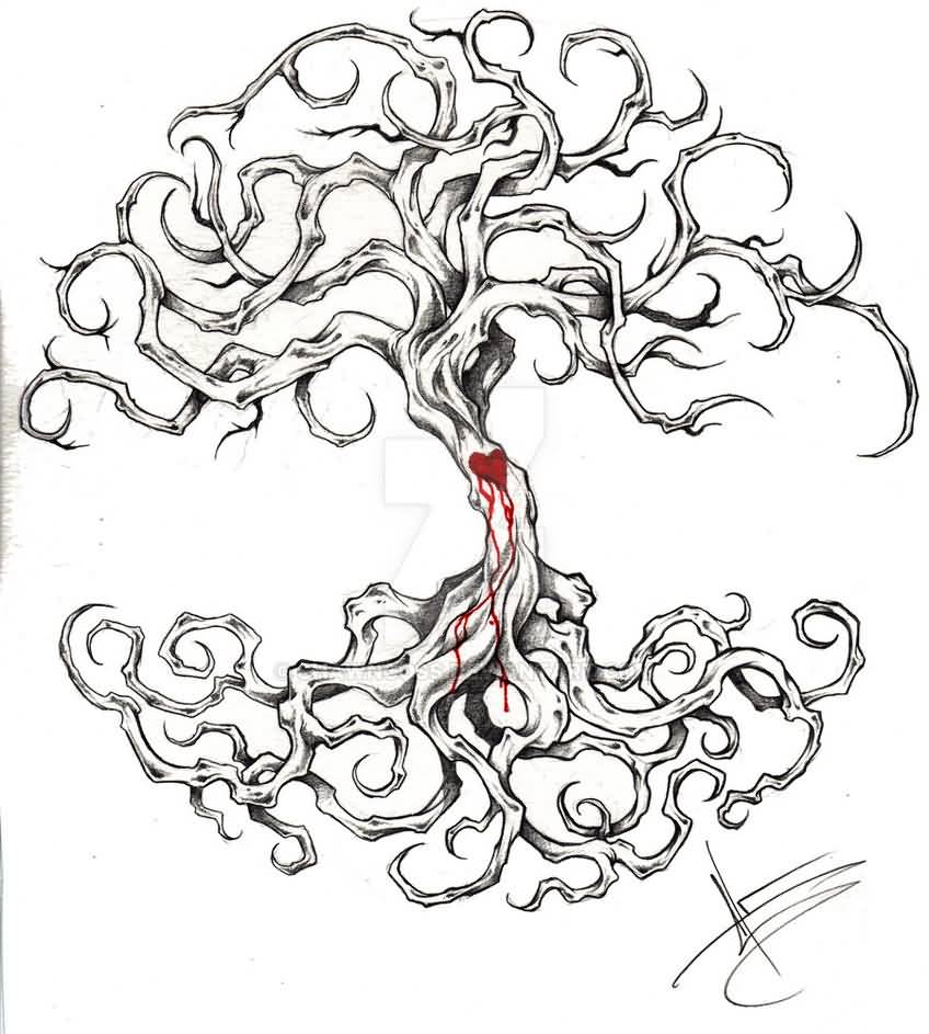 848x943 Nice Sketches Tree Of Life Tattoos Drawings