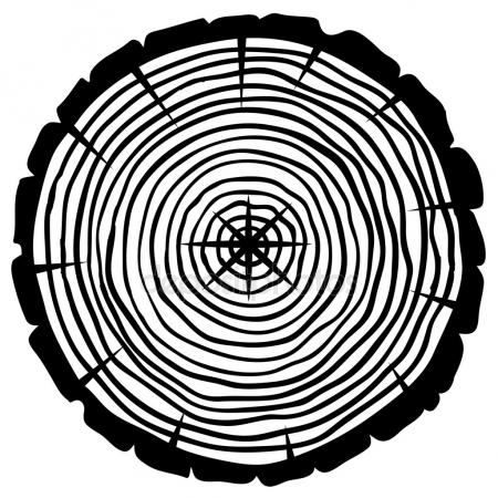 450x450 Cut Tree Trunk Stock Vector Goldenshrimp