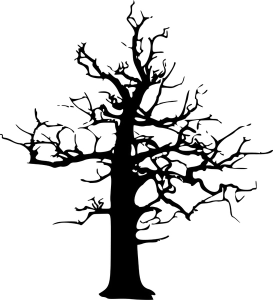 546x600 Halloween Large Dead Tree Free Vector In Open Office Drawing Svg