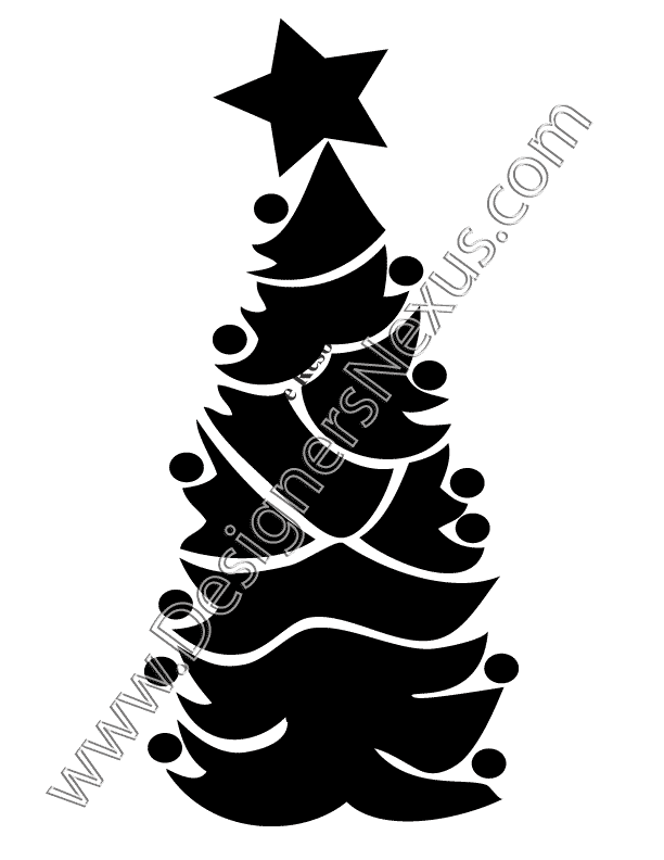 612x792 Holiday Graphics V17 Free Christmas Tree Vector Art