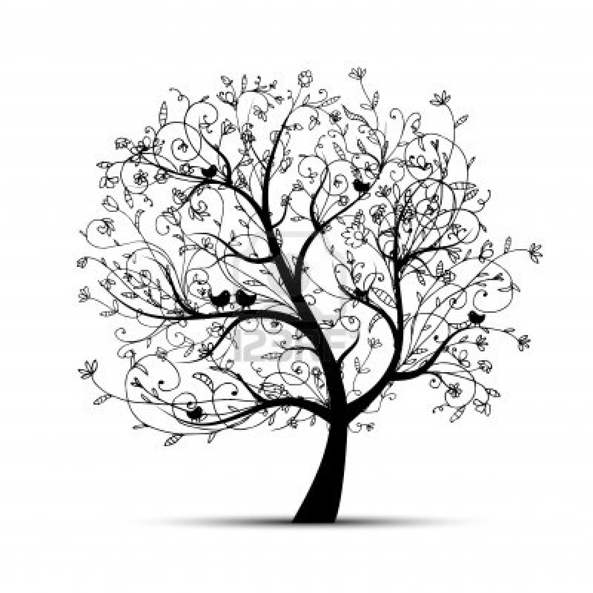 1200x1200 Beautiful Trees Drawings 9128585 Art Tree Beautiful