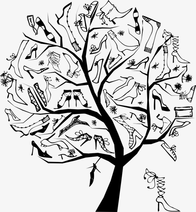 650x704 Vector Shoe Trees, Creative Tree, Cartoon Trees, Vector Trees Png