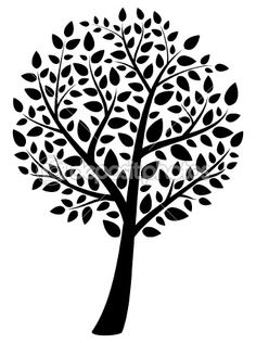 236x316 Whole Black Tree With Roots Isolated White Background Vector