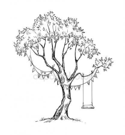 416x450 Garden Swing Hanging, Vector Stock Vector Turchenko3560.gmail