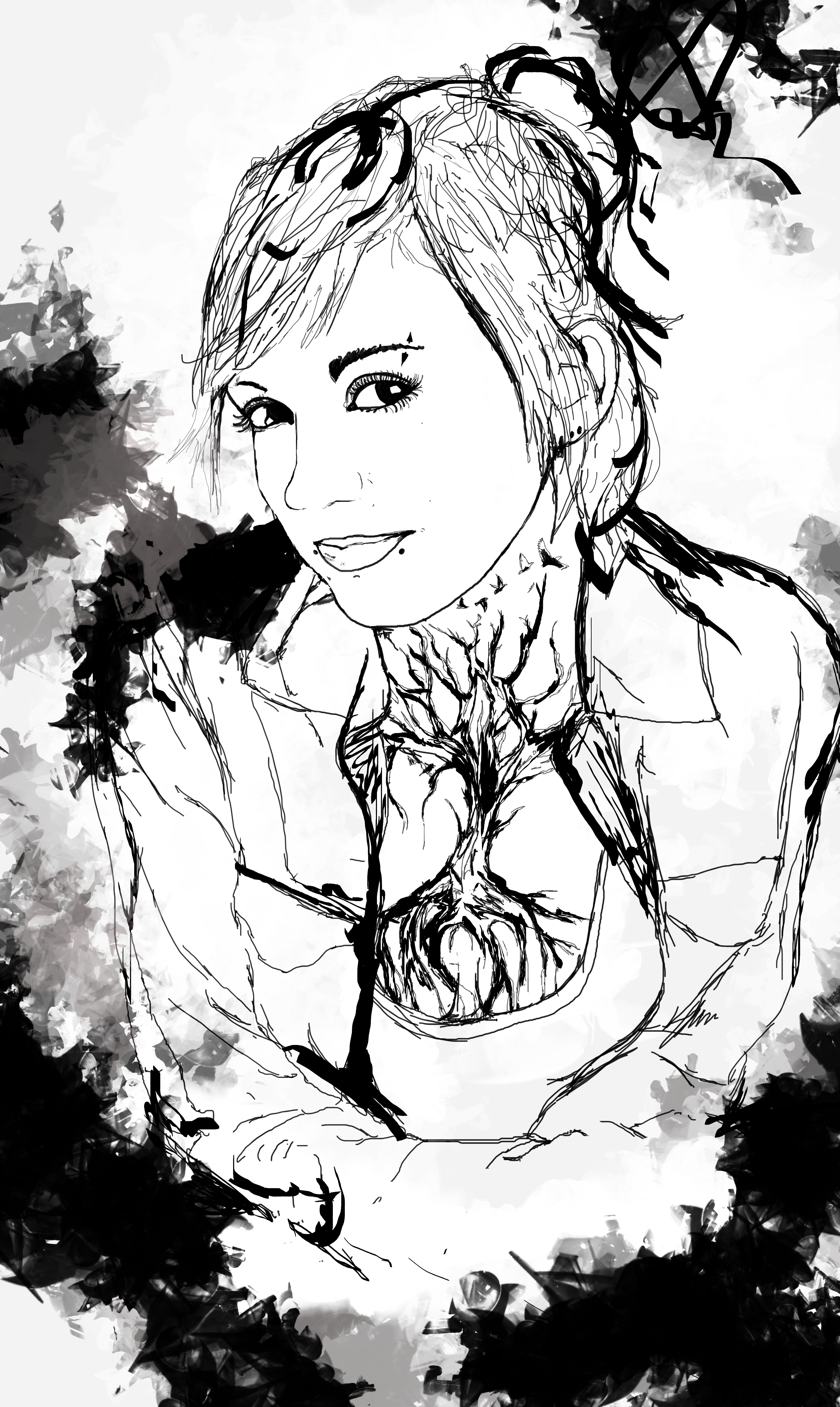 4000x6700 Tree Study Chest Tattoo By Bens1n