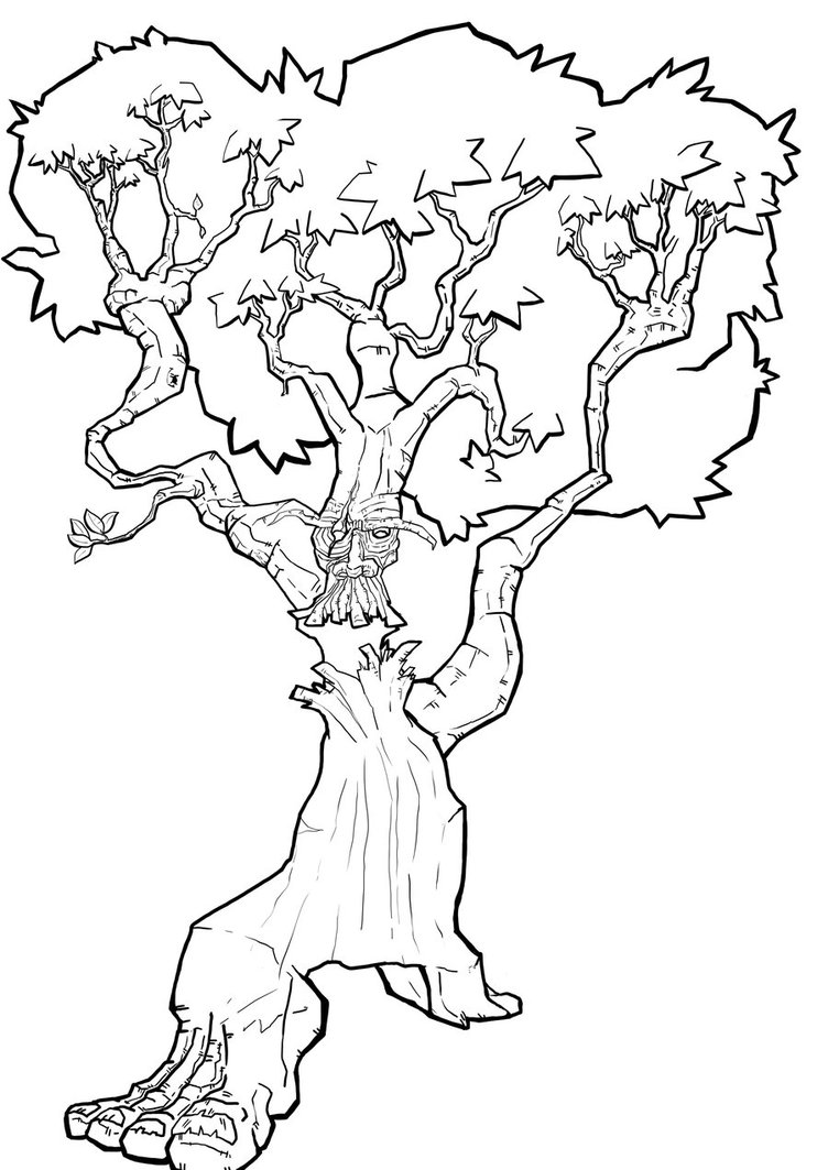 752x1063 Tree Line Drawing By Wes D84