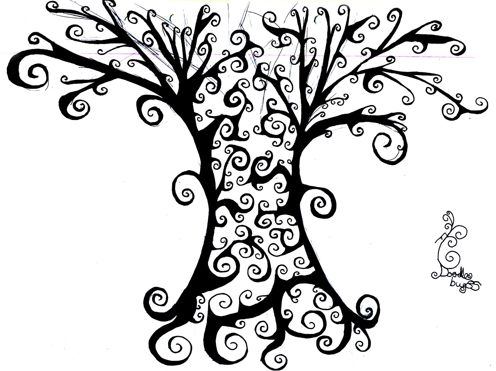 1730x1295 Tree Line Drawing Tree Line Drawings Lettering Crafting Ideas