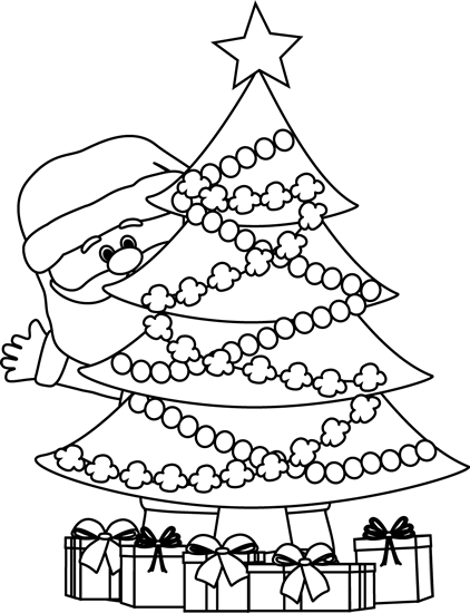 422x550 Christmas Tree Clip Art Black And White