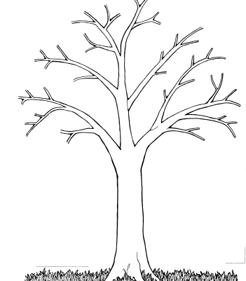 351x401 Tree Without Leaves Coloring Page To Print And Download For Kids