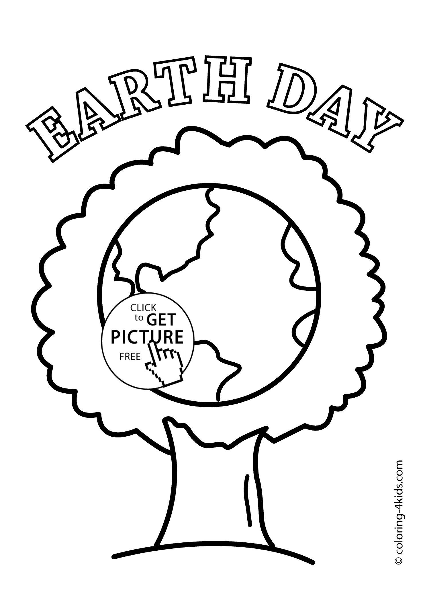 1483x2079 Earth Day Tree Coloring Pages For Kids, Printable Free Coloing