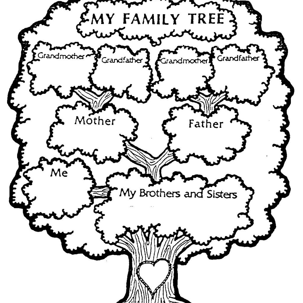 1024x1024 Family Tree Coloring Pages Printable To Humorous Draw Our 2 Page