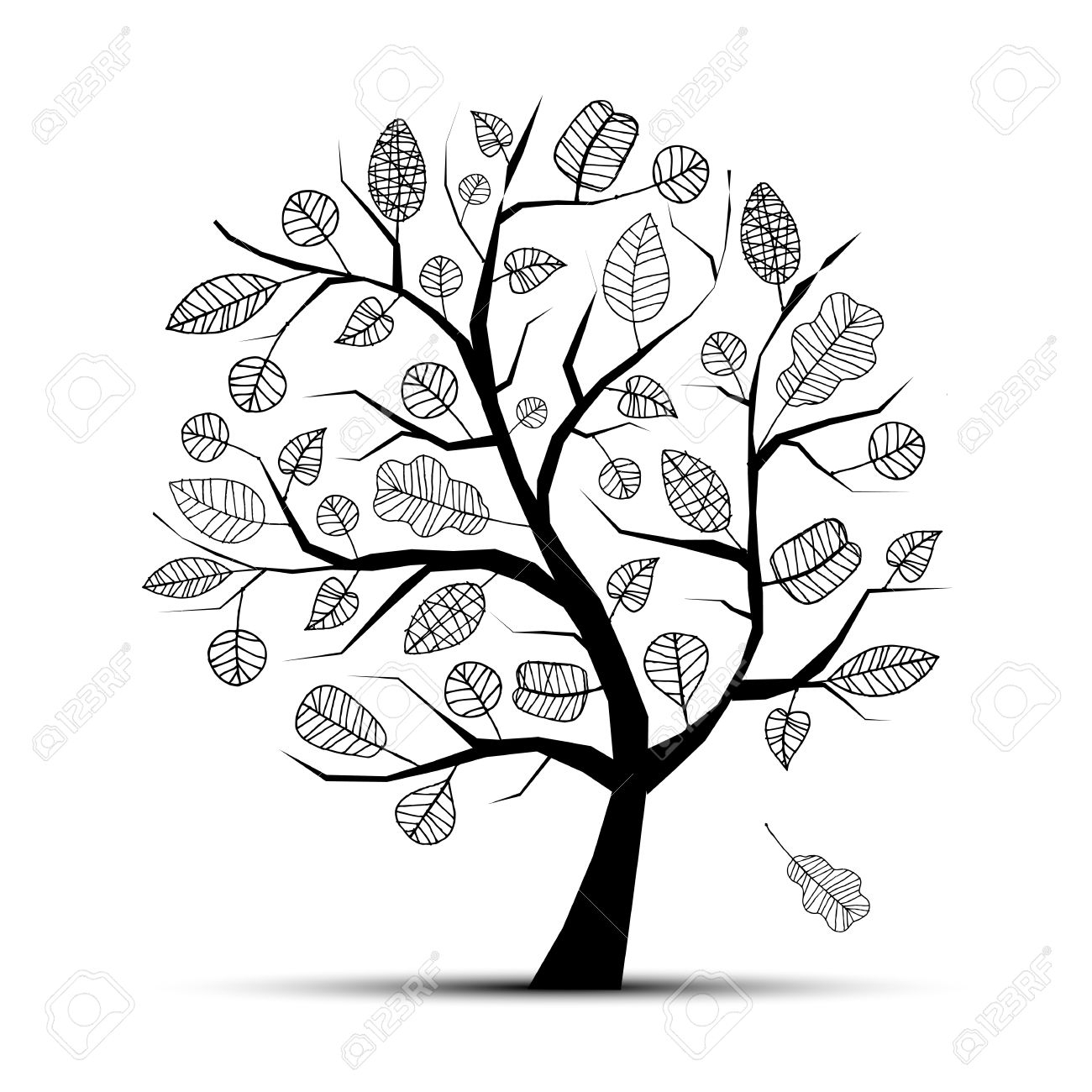 1300x1300 Outline Drawing Of A Tree Tree Outline Stock Photos Pictures