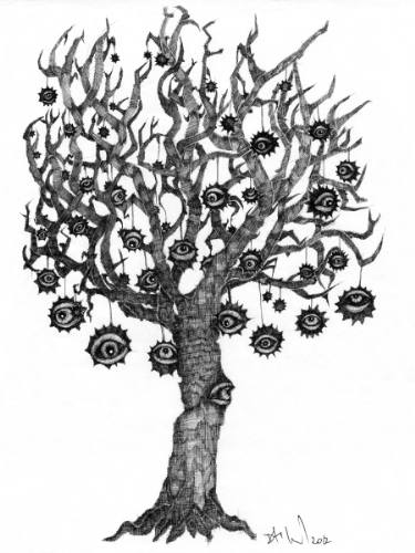 375x500 Buy Original Ink Surrealism Tree Drawings Online Saatchi Art