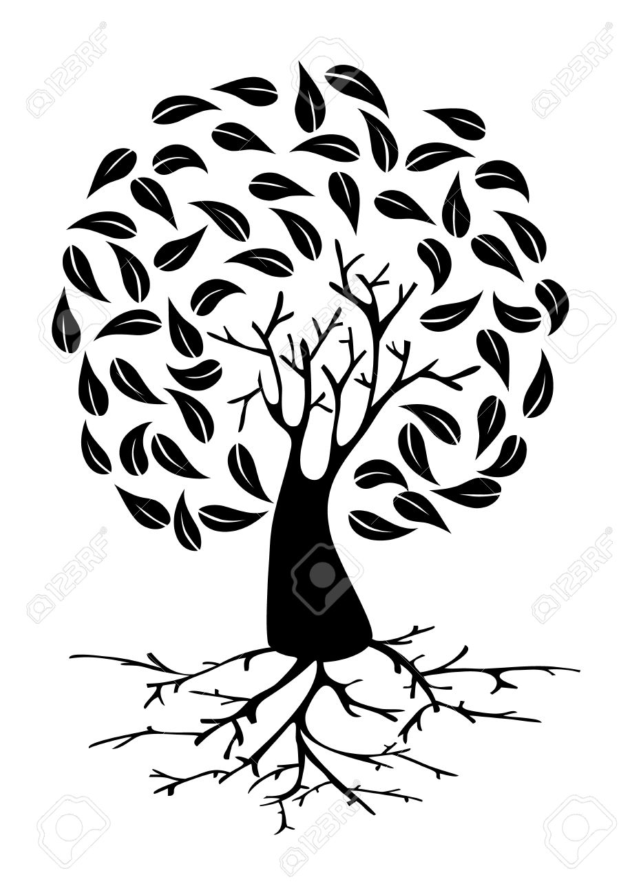 918x1300 Tree With Long Roots Clipart