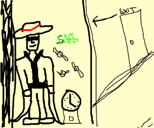 300x250 Guy In Trench Coat Selling Watches In An Alley