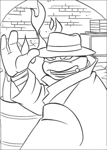 343x480 Michelangelo In A Trench Coat Coloring Page Free Printable