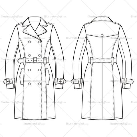 Trench Coat Drawing at GetDrawings | Free download