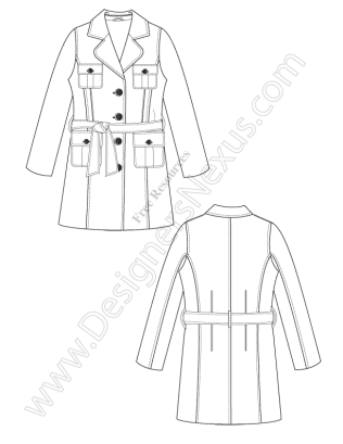 Trench Coat Drawing at GetDrawings.com | Free for personal use Trench