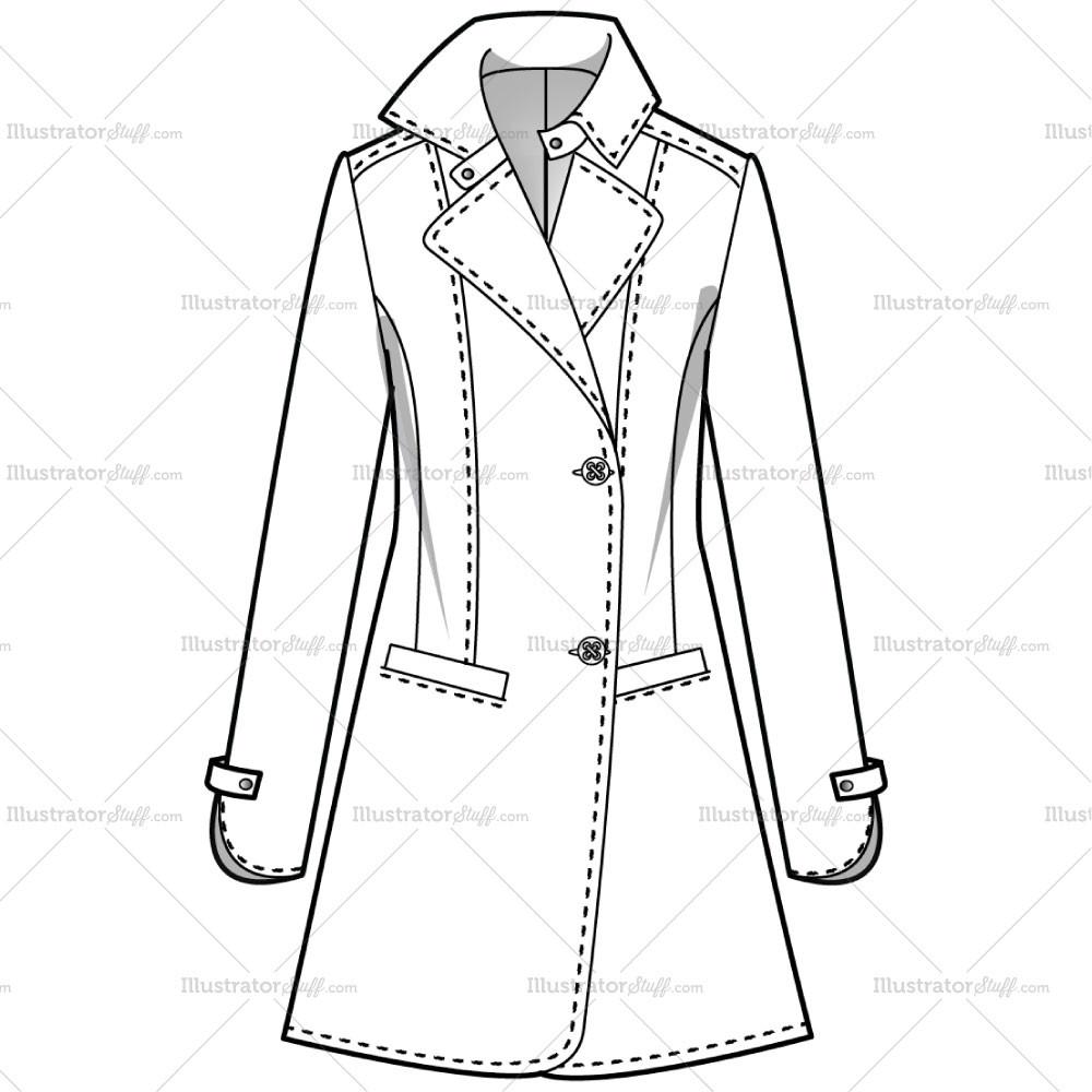 Trench Coat Drawing at GetDrawings | Free download