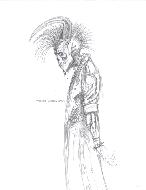 511x664 Horned Skeleton In Trench Coat By Wkenney