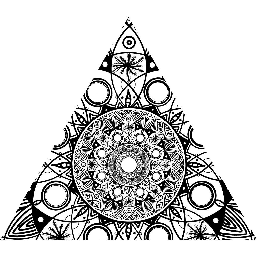 1024x1024 Growing Under Starlight Geometric Fabric Wall Sticker (Triangle