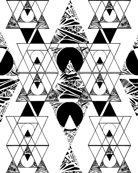 478x600 Tribal Amp Mix Triangles Wallpaper Design Inspiration