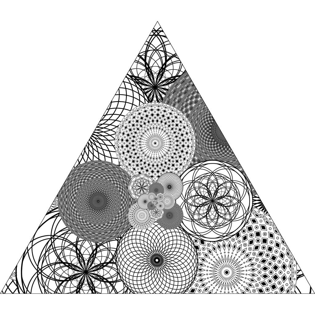 1024x1024 Supercluster Geometric Fabric Wall Sticker (Triangle