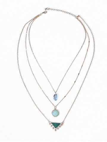 360x480 Golden Illusion Pattern Triangle Embellished Three Layered