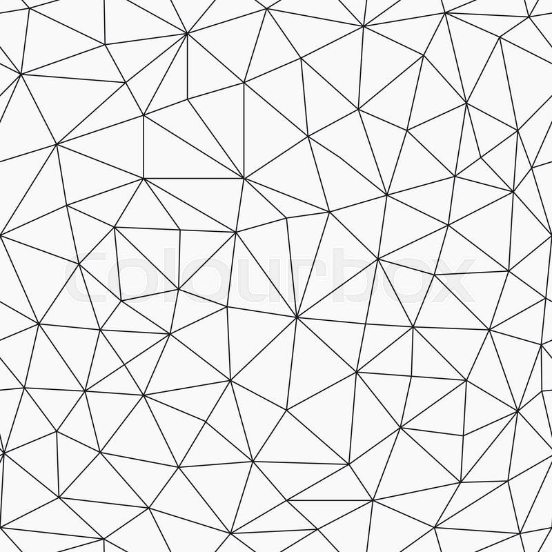 800x800 Monochrome Contour Triangles Seamless Pattern Stock Vector