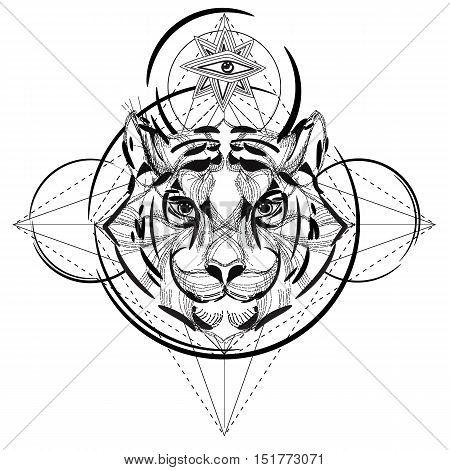 450x470 Animal Head Triangular Icon , Vector Amp Photo Bigstock