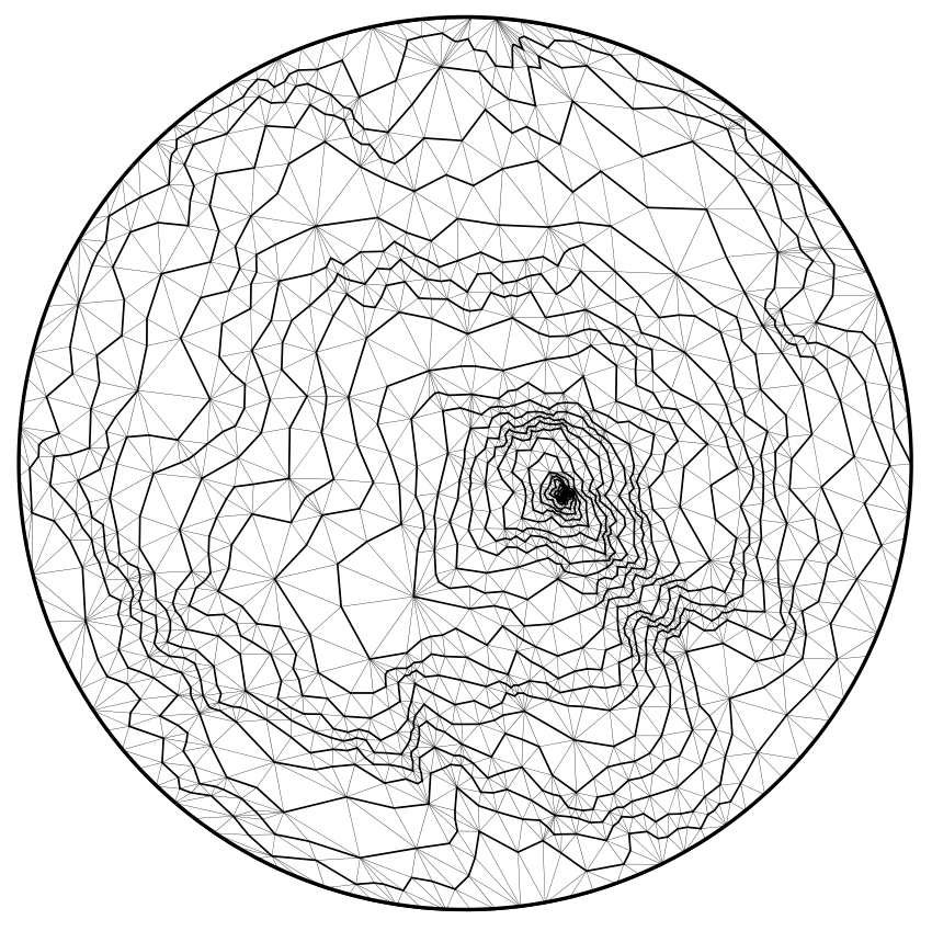 850x849 Tutte Embedding Of A Causal Triangulation