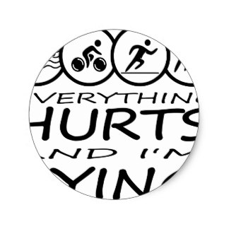 324x324 Funny Triathlon Stickers Zazzle